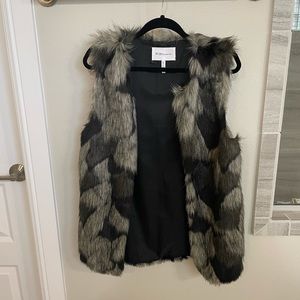 BCBG faux fur vest